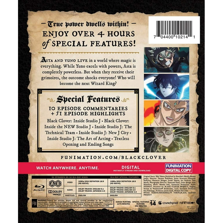 Funimation Prod's Black Clover: Complete Season One, Anime