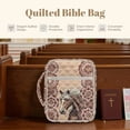 thumbnail image 4 of FOR U DESIGNS Boho Mandala Horse Pattern Bible Case Handbag with Handle Quilted Bible Holder Case Bible Journaling Supplies Bible Carrier Tote Bag for Bible Study/Daily Use, 4 of 7