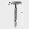 Genmine Safety Razor for Men Old-Fashioned Premium Safety Double-Sided Hand Razor Stylish Luxury Chrome Finish Handle Classic Double Edge Safety Shaving Razors
