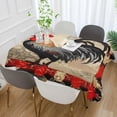 thumbnail image 5 of Vintage Rooster Rectangle Tablecloth Waterproof Polyester Table Clothative Stain Resistant & Wrinkle Resistant Washable Table Cover for Dining Table/Party/Camping 60x90 Inch Decor Gift, 5 of 7