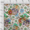 thumbnail image 1 of oneOone Cotton Poplin Beige Fabric Floral & Skull Sewing Fabric By The Yard Printed Diy Clothing Sewing Supplies 42 Inch Wide, 1 of 4