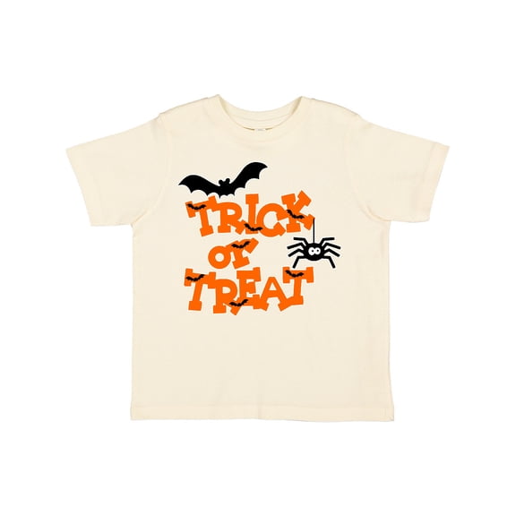 Inktastic Halloween Trick-or-treat with Spider and Bats Boys or Girls Toddler T-Shirt