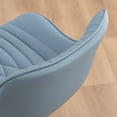 thumbnail image 3 of YOUNIKE Swivel Bar Stools Set of 2 Adjustable Leather Counter Barstool, Blue, 3 of 8