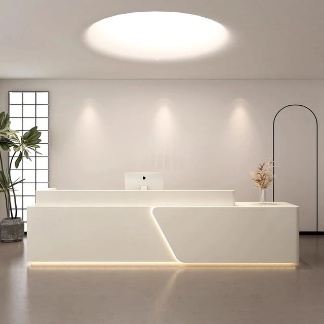 Console Cashiers Reception Desk Luxury Computer Storage Workbench Reception Desk Drawers Scrivania Reseption Office Furniture My Lux Decor Round