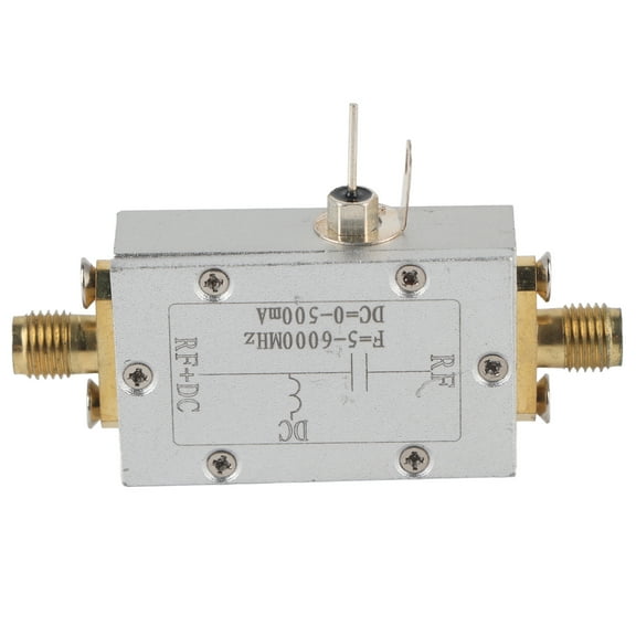 RF DC Block 5-6000MHz Bias Tee, Aluminum Alloy Multi-Purpose Industrial Supplies
