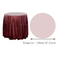 thumbnail image 2 of TIELUTT Round Sequin Tablecloth47.2" Glitter Sequin Sequin Fabric Tablecloth Sparkling 6 Ft Table Coverings Small Table under $30 Football Table Cloth Reusable Stretchable Table Cover Covers for 6 Foo, 2 of 5