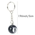 thumbnail image 6 of 2x billiard ball key chain ring happy No. 8, 6 of 8
