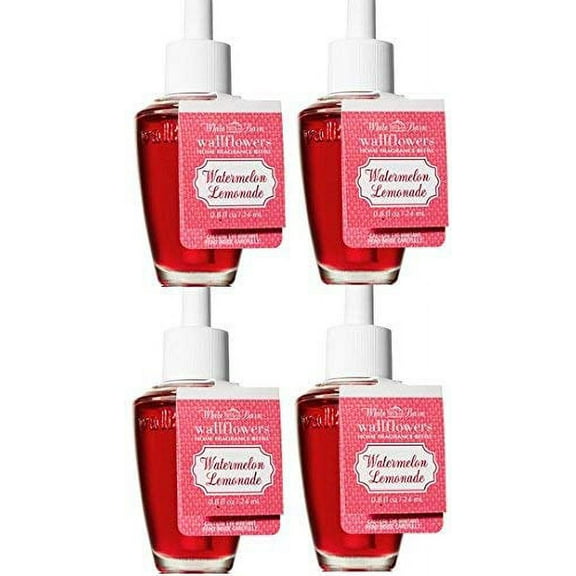 Bath and Body Works 4 Pack Watermelon Lemonade WallFlower Fragrance Refill. 0.8 Oz