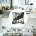 thumbnail image 5 of nygtbtfer  Landscape Decorative Throw Pillow Case Pack of 2, Brooklyn New York USA Landmark Bridge Street with Cars Photo, Cushion Cover for Couch Living Room Car,  Charcoal Grey White, 5 of 7