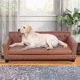 thumbnail image 6 of BingoPaw Rectangle Pet Couch Chair Sofa Dog Bed, Extra Large, Brown, 49-in., 6 of 13