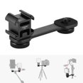 thumbnail image 2 of Andoer PT-3 Cold Shoe Mount Camera Light Microphone Holder with 1/4 Inch Screw Holes for Stabilizer Tripod, 2 of 9