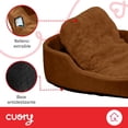 thumbnail image 3 of Cama para Perros Cuory Café con Fondo y Base Antideslizante y Forro Acolchonado наversable, 3 of 6