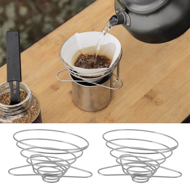 Foldable Coffee Filter Cup with Non Slip Fixing Brackets Lightweight and Portable Corrosion Resistance Sustainable and Reusable