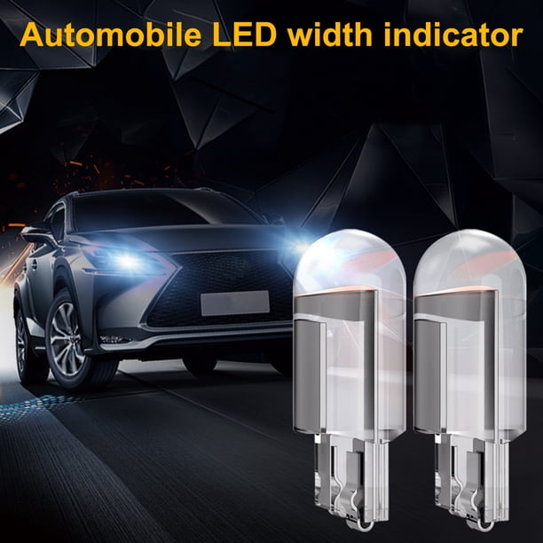 Gwong Autos 10pcs T10 Wedge Lámpara COB LED Mini Luz de acrílico Luz de Luz de Luz de Licenciatura Indicador de la cúpula para auto Gwong 24013940