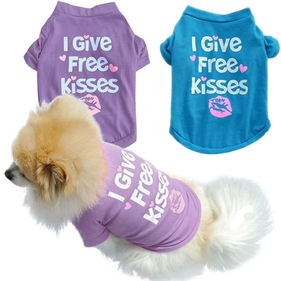 Travelwant 100% Cotton Pet T-Shirt Vest Costume Clothes for Large Female Male Dogs Cats Rabits