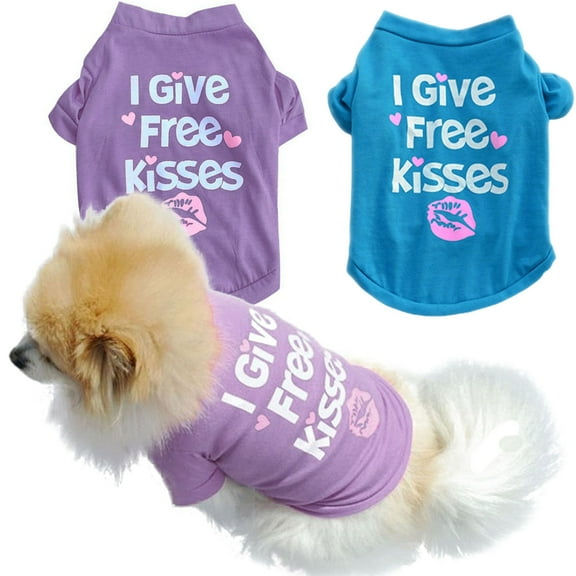 Travelwant 100% Cotton Pet T-Shirt Vest Costume Clothes for Large Female Male Dogs Cats Rabits