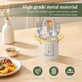 thumbnail image 3 of FUYGRCJ Metal Kitchen Utensil Holder with Drain Holes, Rustproof Spatula Organizer with 4 Removable Compartments for Countertop, 3 of 9