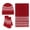 F-1856Red, variant on ZHOGXU Winter Beanie Hat Scarf Gloves Set For Women And Men Geometric Print Caps Long Scarf Touchscreen Gloves Knitted Warm Comfortable Outfits 3 Pack For Daily Wear Black One Size
