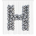 thumbnail image 3 of Ambesonne Letter H Shower Curtain, Soccer Game Day Theme, 69"Wx84"L, Black and White, 3 of 3