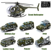 TOY Life Army Men Toys for Boys, Toy Soldiers Army Toys Plastic Green Army Men Army Action Figures Military Toys, Die Cast Metal Military Vehicles with a Bag Toy Helicopter, Halloween Prizes for Kids