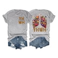 thumbnail image 4 of Trendfront Womens Short Sleeve T Shirts Rock N Roll Crewneck Leopard Lips Guitar Graphic Vintage Band Casual Tee Shirts, 4 of 4