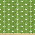 thumbnail image 2 of Ambesonne Floral Fabric by the Yard Upholstery, Vertical Stripes with Leaves, 10 Yards, Lime Green and White, 2 of 5
