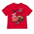 thumbnail image 3 of Disney Cars Lightning McQueen T-Shirt and Shorts Outfit Set Plaid Toddler to Big Kid, 3 of 5
