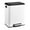 Black, variant on Garvee Dual Trash Can for Recycling and Trash, 2 x 4 Gallon (30L) Stainless Steel Kitchen Trash Can with Lid and Foot Pedal, Double Compartment Garbage Can, Trash Can with Recycling Bin, Black