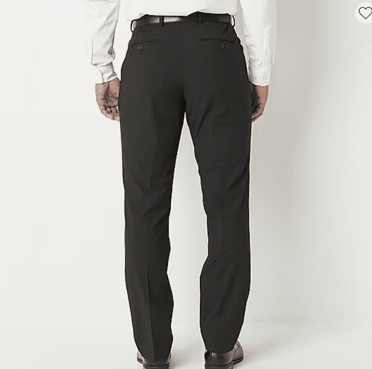 J. Ferrar Ultra Comfort Men's Super Slim Suit Pants, 34x29, Black