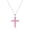 XL192 White Gold + Pink Diamond, variant on Necklace Copper Inlaid Zircon Cross Necklace, Trendy Classic Neutral Wind Cross Necklace.