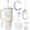 C, variant on Generic Accessories Set for Stanley Cup, Initials Decorations for Tumbler Cup 30/40OZ, Including Diamond Straw Topper/Spill Proof Stopper/Sparkly Silicone Boot Set/Letter Charms for Handle A-Z (A-)