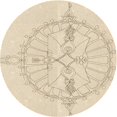 thumbnail image 1 of Ahgly Company Machine Washable Indoor Square Transitional Moccasin Beige Area Rugs, 3' Square, 1 of 7