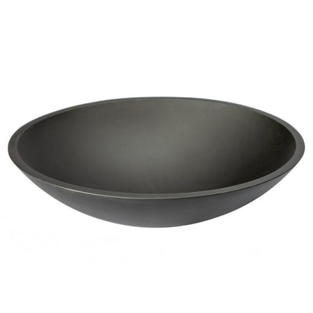 Eden Bath EB-GS66 18.75 in. Oval Glass Vessel Sink, Matte Black