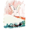 thumbnail image 3 of Christine, Niya 12x14 Black Modern Framed Museum Art Print Titled - Bunny in the Garden, 3 of 5