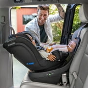 Evenflo Revolve360 Slim 2-in-1 Rotational Car Seat with Quick Clean Cover (Stow Blue)