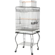 A and E Cage Co. Opening Playtop Bird Cage-Platinum