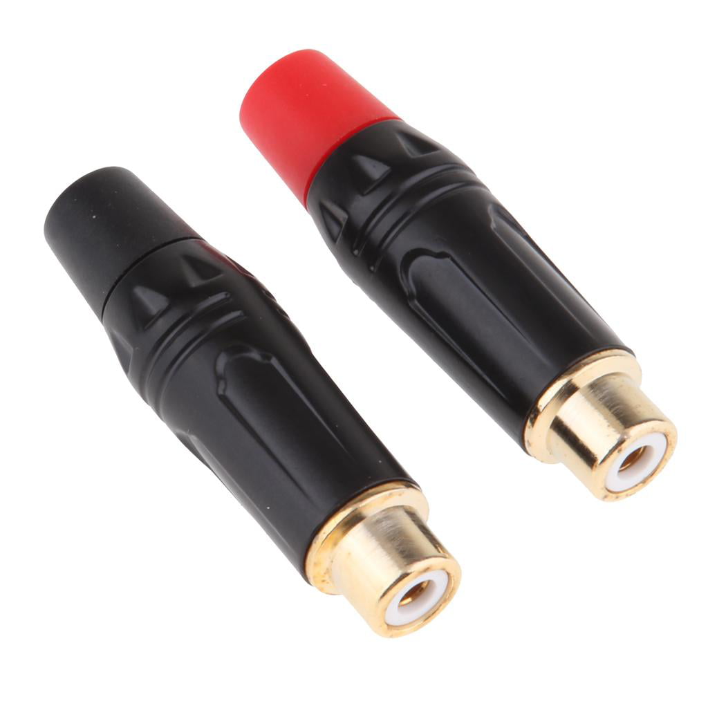 Gold plated RCA Phono male Plug Connector audio socket female solder DIY video 
