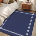 thumbnail image 4 of Pure Dark Blue Area Rug 4x6 FT, Non Slip Kids Room Carpet, Simple Solid Color Washable Soft Floor Carpet Non-Shedding Throw Rug for Dorm Kitchen Study Room Home Office Bedside, 4 of 9