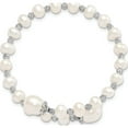 thumbnail image 2 of Sterling Silver Rh 6-9mm White Fwc Pearl D/C Wrap Bracelet Made In China qh5413, 2 of 5
