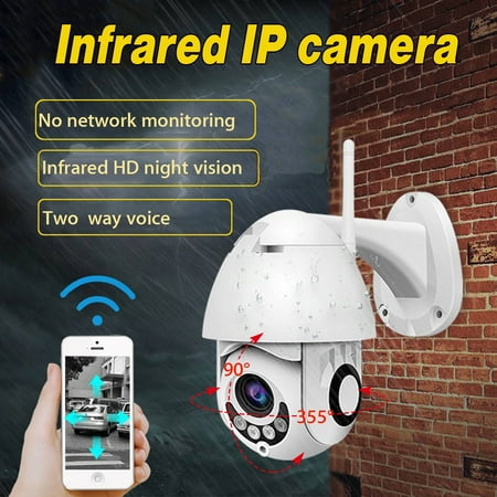 Outdoor Speed Dome Ip Network - IP66 Waterproof Outdoor WiFi HD 1080P IP Camera Wireless Security Speed Dome Camera Night Vision Two-way Intercom Support ONVIF Hotspot