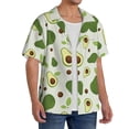 thumbnail image 2 of Goofa Green Avocado Printed Men's Casual Short-sleeved Shirt,Lightweight Breathable Button-down,Summer Casual men's top,Versatile Fashion shirt-Medium, 2 of 7