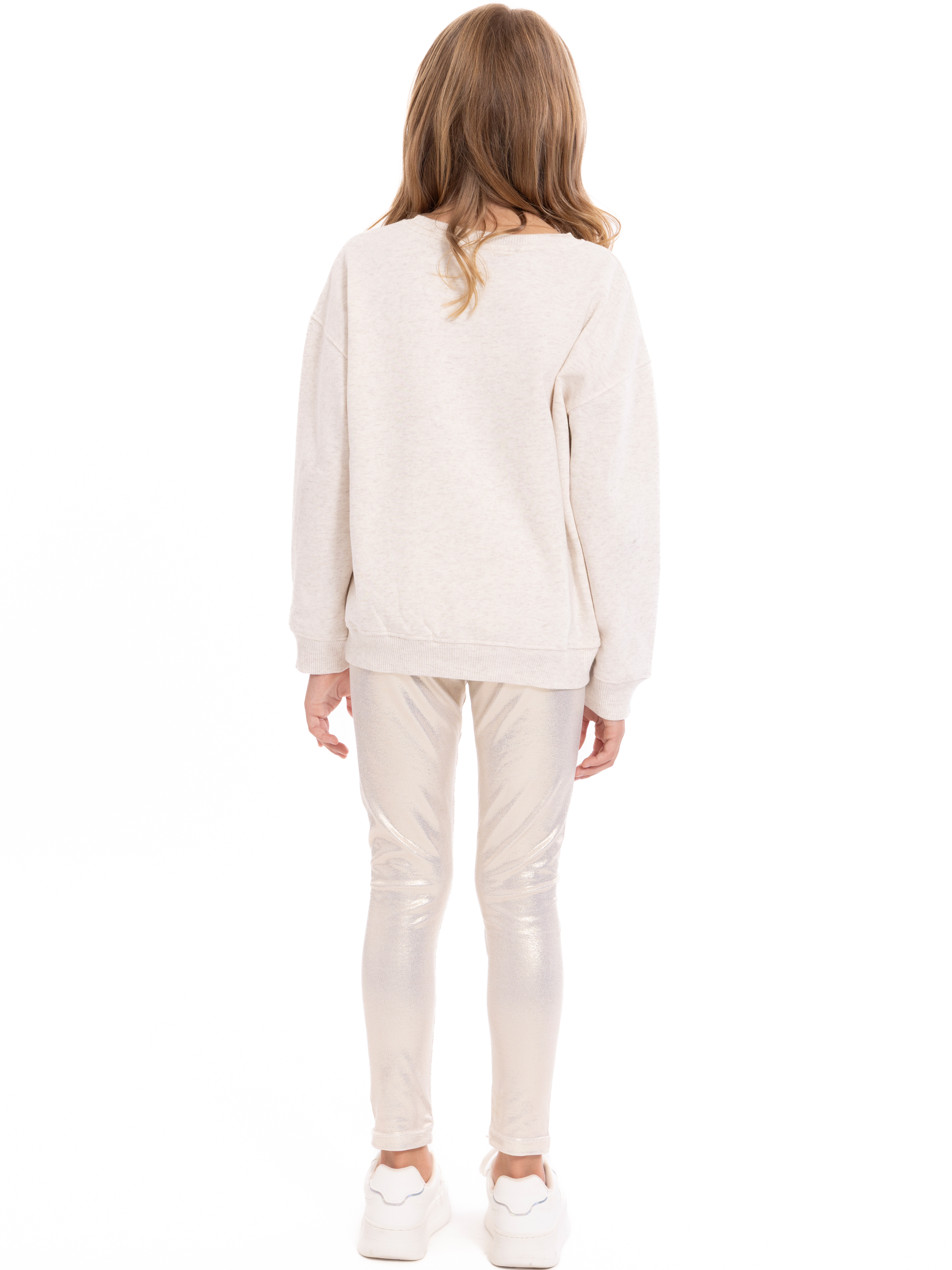 Stitch Girls' Graphic Sweatshirt and Shimmering Leggings Set, 2 Piece, Sizes 4-16
