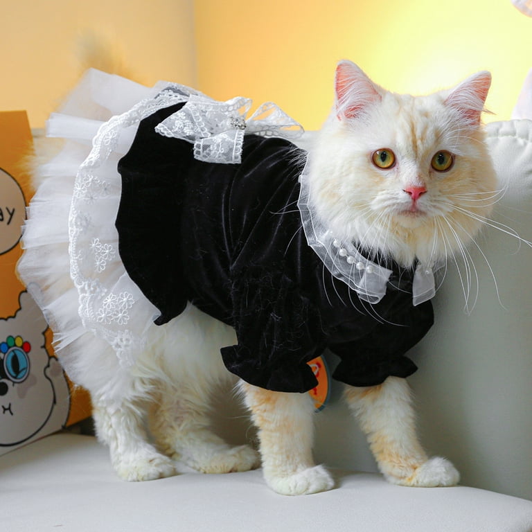cat black dress Retrolicious Black & White Cats Cotton Midi Dress – Unique Vintage main image 0