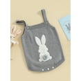 thumbnail image 3 of Suealasg Baby Boys Girl Easter Clothes Infant Knitting Romper Bodysuit Jumpsuit Sleeveless Crew Neck Bunny Print Sweater Romper Newborn Spring Playsuit 0-18 Months, 3 of 9