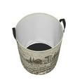 thumbnail image 3 of Balery Vineyard Landscape Round Laundry Basket with Handles Waterproof Freestanding Laundry Hamper for Clothes Toys in the Dorm and Family-Small, 3 of 8
