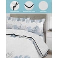 thumbnail image 3 of Full Size Quilt Bedding Set, Coastal Starfish Reversible Summer Quilt 3 Pieces, Ocean Weeping Coral Beach Conch Haze Blue Lightweight Bedspreads Coverlets with 2 Pillow Shams for All Seasons, 3 of 5