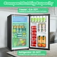 thumbnail image 2 of CALLIEVER 3.2 Cu ft One Door Mini Fridge,Silvery,New, 2 of 9