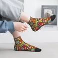 thumbnail image 2 of Fuzoiu Hippie Peace Love Print Adult Socks, Crew Moisture-wicking Socks, Unisex Cushion Crew Socks,Casual Sports Ankle Socks, 2 of 7