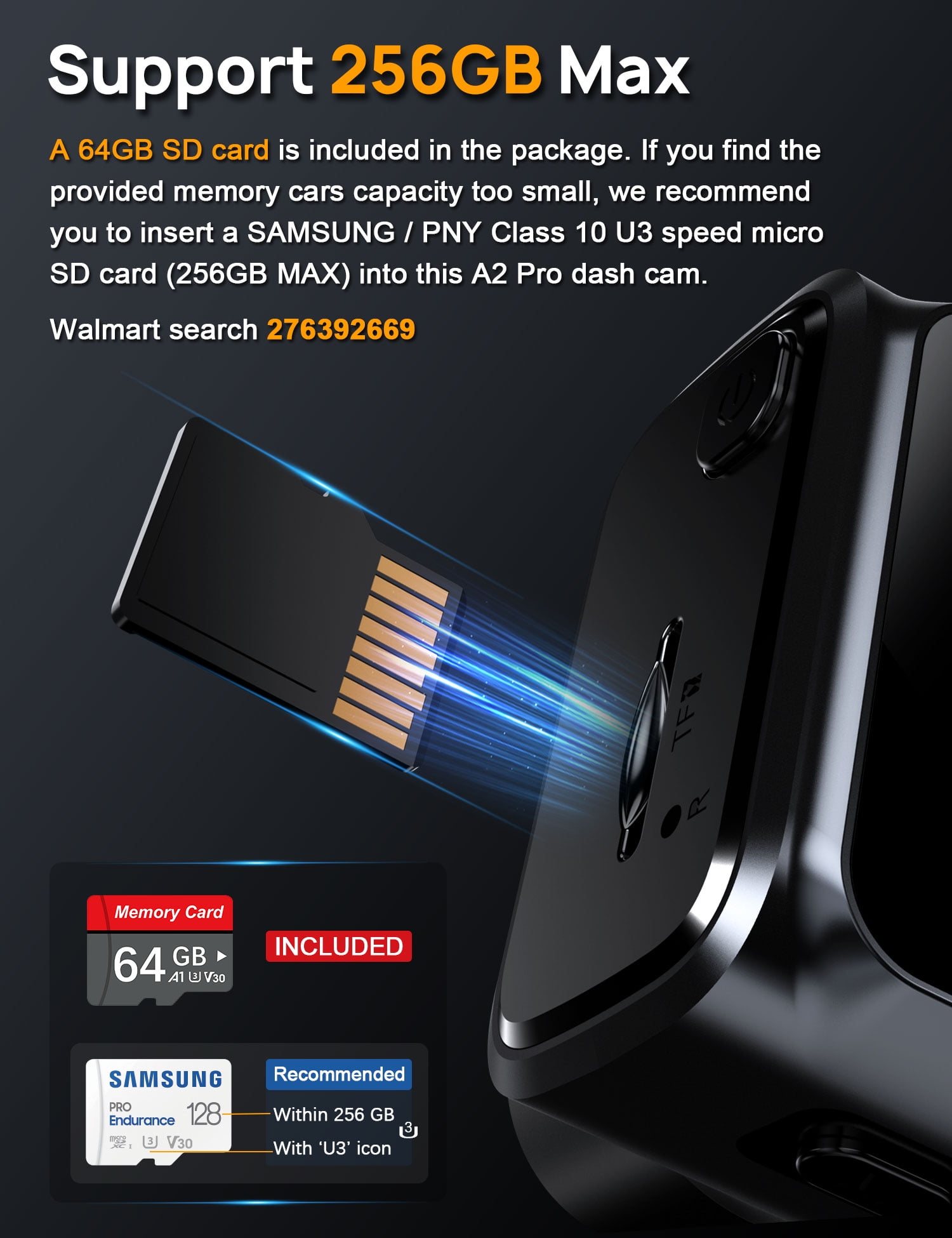 ODREY Dash Cam Front and Rear, 4K+2.5K 5G WiFi & WDR Dash Camera for Car with 64GB Card dashcam, G-Sensor, Super Night Vision, Loop Recording, Parking Mode