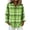 hgg119-Green, variant on Ounisa Women's Plaid Print Single Button Long Sleeve Shirt Top Soft Breathable Lightweight Casual Classic Button Down Blouse